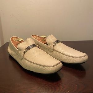 Salvatore Ferragamo Cream Driving Loafers men’s size 10.5
